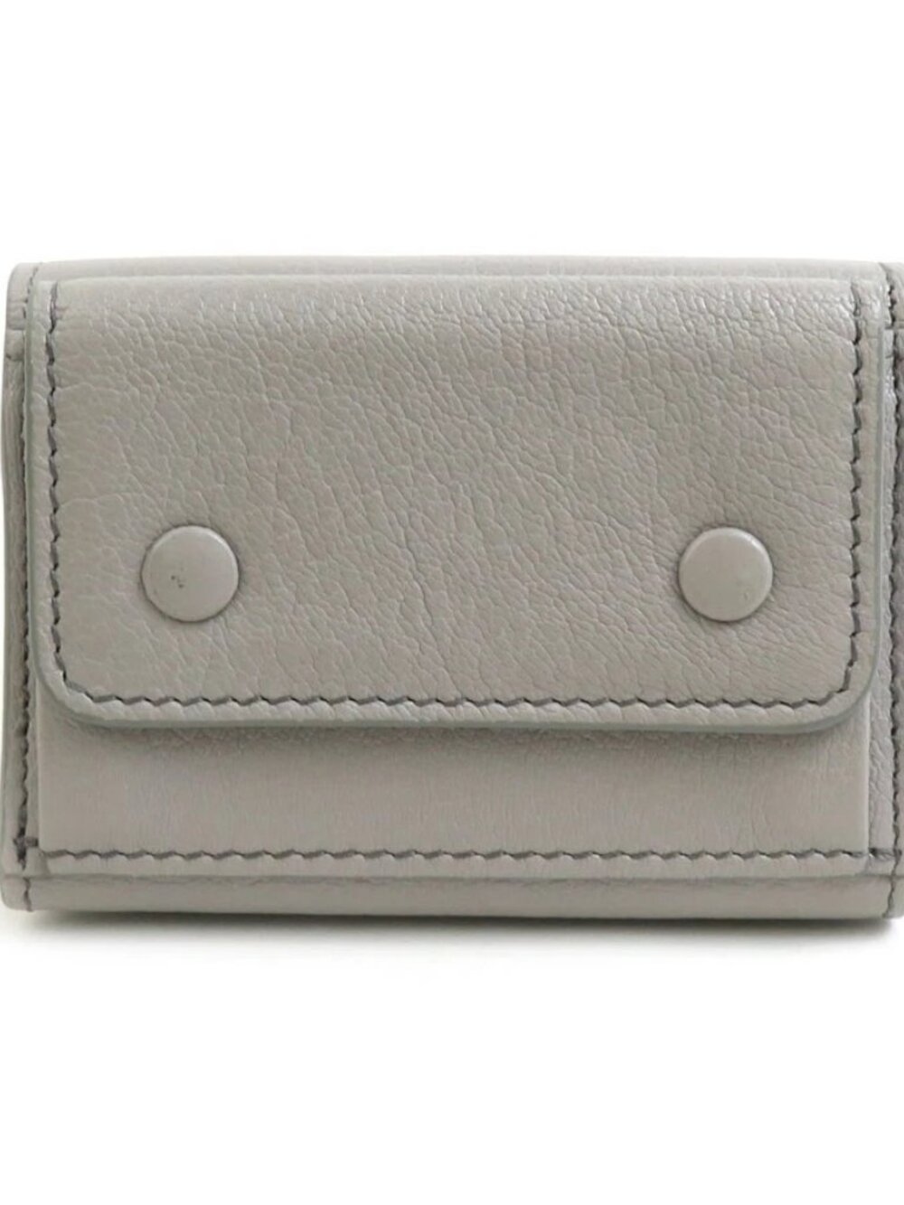 Maison Margiela Trifold Wallet Gray Leather -